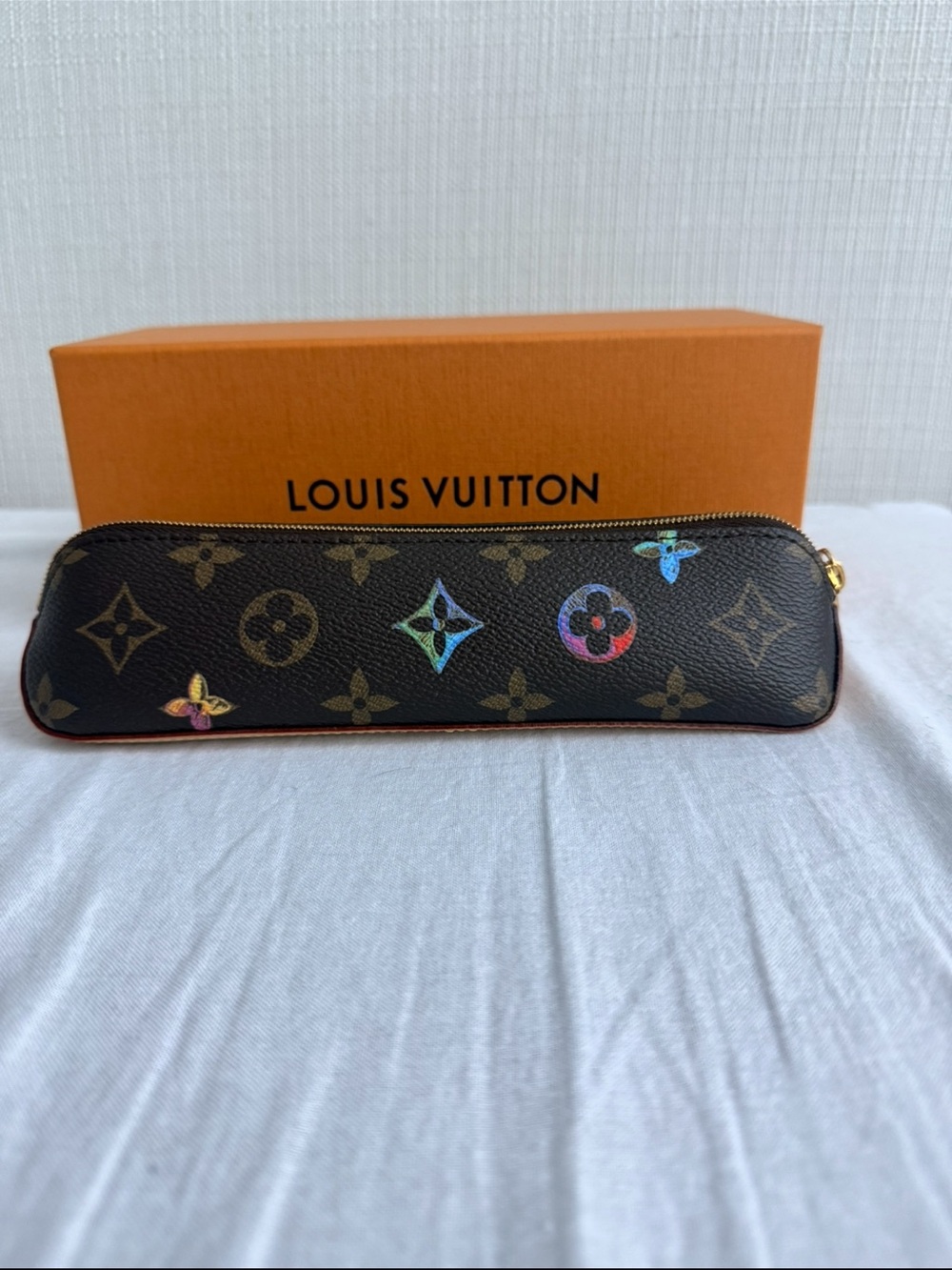 Louis Vuitton Brown Monogram Canvas Multicolor Logo Pencil Case - Picture 3 of 7